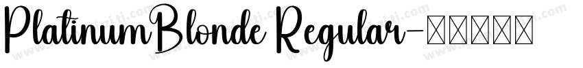 PlatinumBlonde Regular字体转换